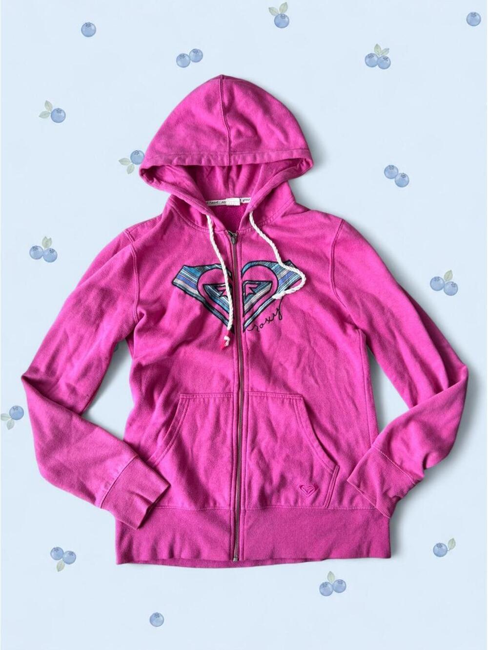 Roxy magenta/pink zip up hoodie